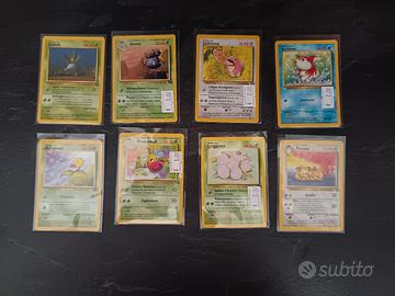 Lotto 8 Carte Pokémon Vintage 

