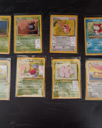 Lotto 8 Carte Pokémon Vintage 

