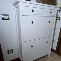 scarpiera laccata bianca