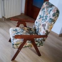 poltrona reclinabile in legno