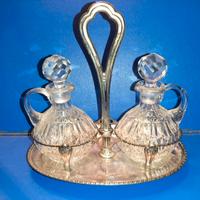 Antica oliera-acetiera in argento 800