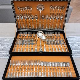 Servizio posate placcate argento da 12  - 99 pezzi