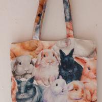 Tote bag tema conigli