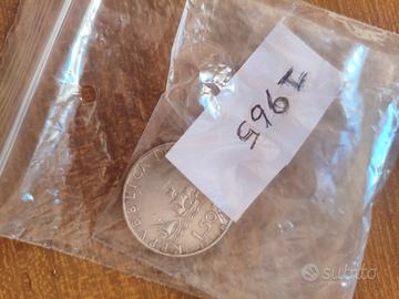 moneta argento 500 lire 3 caravelle 1965