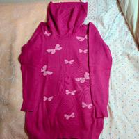 maglione fucsia con fiocchi