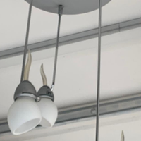 Plafoniera 3 faretti acciaio