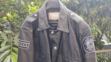 Giacca cuoio polizia motociclistica Americana