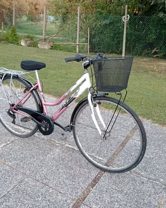 bicicletta donna ruote 28 con cambio e cestino 