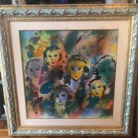 Dipinto olio su tela “ Figure femminili “ Treccani