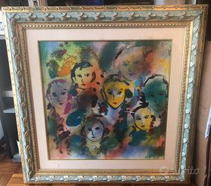 Dipinto olio su tela “ Figure femminili “ Treccani