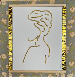 ARTE - DONNA DI PROFILO - Tecnica mista