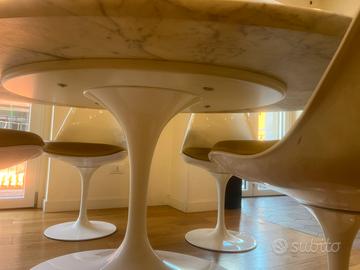 Sedie tulip cuscino in pelle