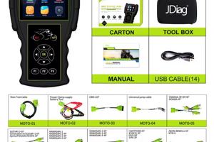 2025 JDiag M100 Pro Strumento diagnostico x moto