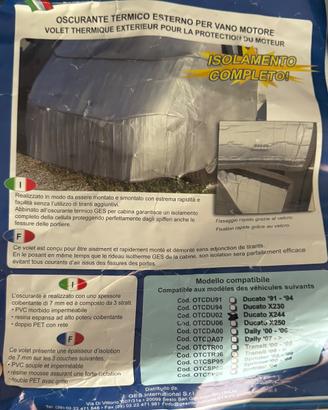 Oscurante termico estivo e invernale Ducato