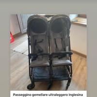 Passeggino gemellare ultraleggero Inglesina Twin