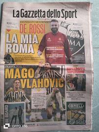 GAZZETTA 17 GENNAIO 24 ESONERO MOURINHO DE ROSSI