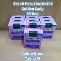 10paia golden lady 15 den tg.IV verde