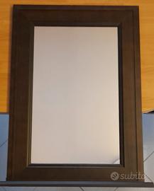 Specchio vintage da parete con ribaltina 