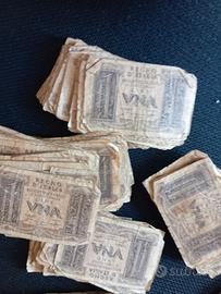banconote  lotto da 1 lira impero 300 pezzi circa 
