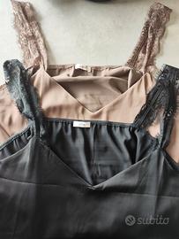 coppia top lingerie Oltre XL in raso