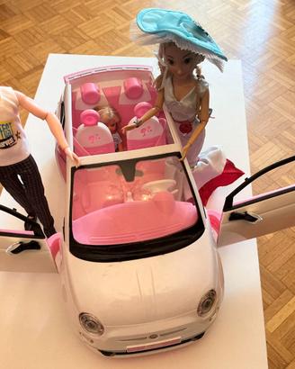 Fiat 500 Barbie + famiglia bambole set