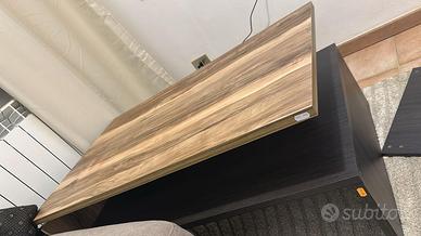 Tavolino da salotto design 100x45cm noce antico ne