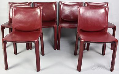 412 CAB CHAIRS PER CASSINA, 1977 Mario Bellini