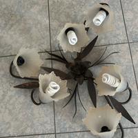 Lampadario ferro battuto