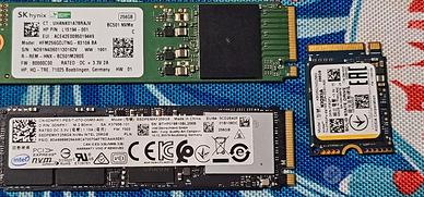 Moduli M2 NVme Pcie 256 Gb vari brand.