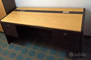 SCRIVANIA IN FERRO CON CASSETTI 168x81 x h81