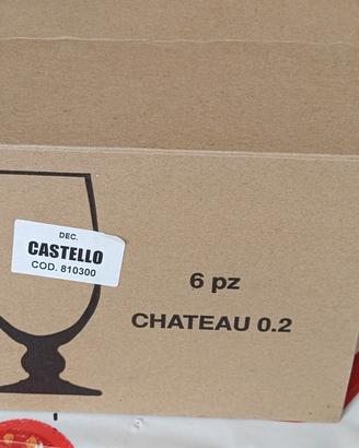 Set di 6 bicchieri modello Chateau da 0.2 litri