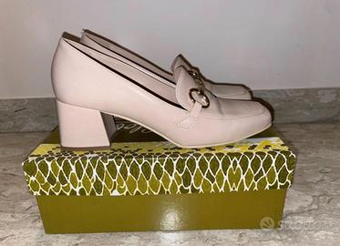 Mocassini Donna 39  - Miss Globo Nude con Tacco