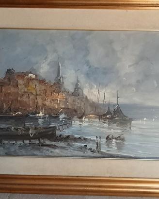 Quadro dipinto a mano con cornice