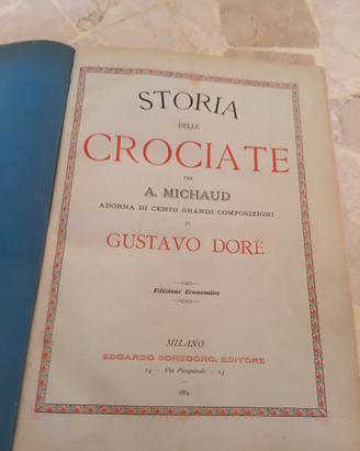 libro antico sulla Storia delle Crociate 1884