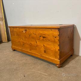 Antica cassapanca/ baule toscana arte povera XIX