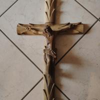 Antico crocifisso ligneo Israeliano 