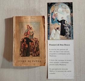 Libro "Cuore di Padre" (1957) Don Bosco +2 Inserti