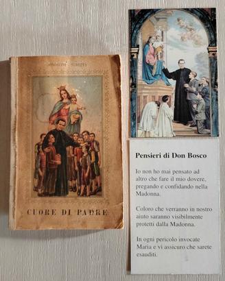 Libro "Cuore di Padre" (1957) Don Bosco +2 Inserti