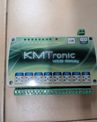 Scheda LAN relè KMtronics con webserver integrato