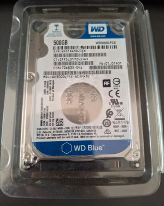 Hard Disk 500GB WD Blue 2.5” – Perfetto per Laptop