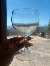 Set 6 calici bicchiere da vino/ acqua trasparente