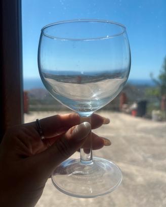Set 6 calici bicchiere da vino/ acqua trasparente