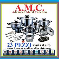 AMC LUXORY 23 PEZZI ACCIAIO INOX 18/10 CERTIFICATO