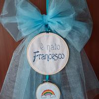 DOPPIO Fiocco nascita e doppio telaio