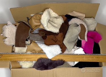 5kg Ritagli vera pelle shearling montone misti