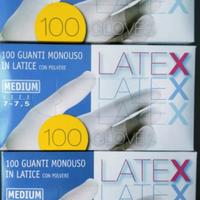 300 guanti in lattice monouso confezione sigillata