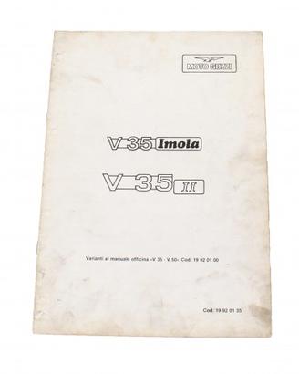Variante manuale officina Moto Guzzi V35 Imola II