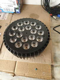 Flat par led 18x18 rgbwa uv