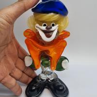 Pagliaccio in vetro di murano cm 20