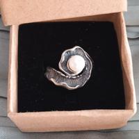 Anello d'epoca argento 925 e perla